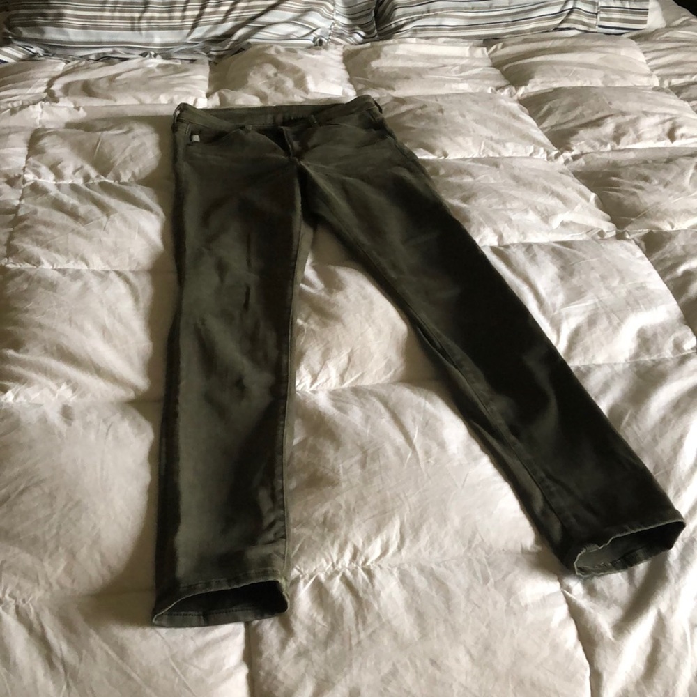 &denim olive green skinny jeans size 29/32